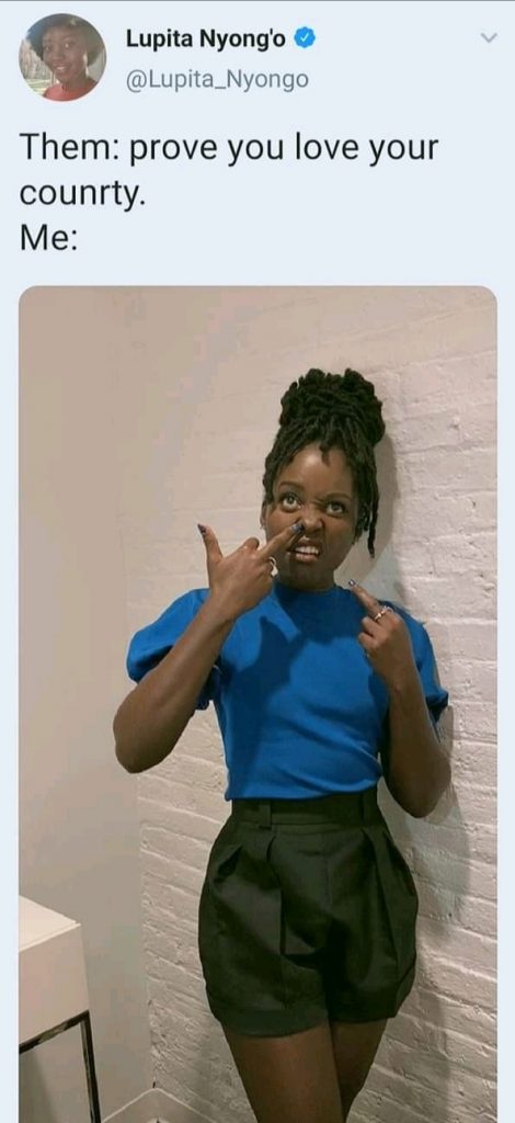 Lupita Nyong'o Throws A Middle Finger To Haters; I Don't Have To Prove My love For Kenya.