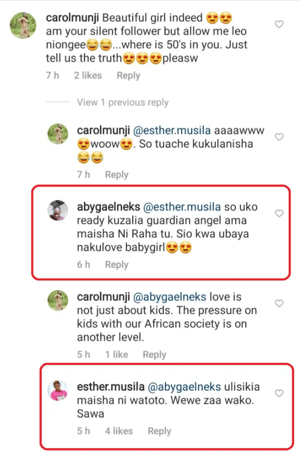 GUARDIAN ANGEL’s wife 51-year old ESTHER NTHENYA, catches feelings after a fan asked her whether she will sire babies with the singer ''response''