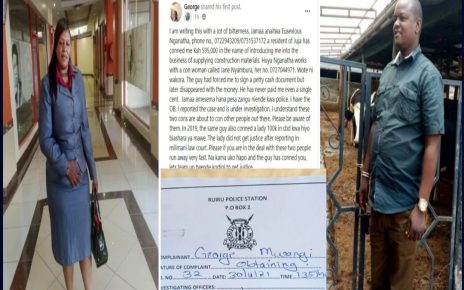 Exposed: Juja Conman And Woman On The Run After Stealing From A Man