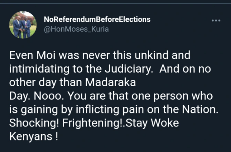 Moi Never Went That Far" Kenyan Express Anger After President's Address Touched On Judiciary