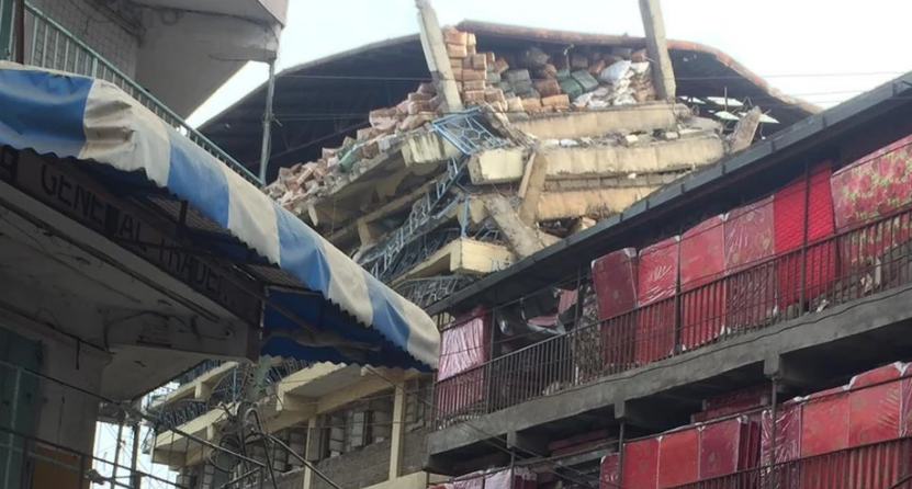 SAD! Building collapses in Nairobi's Kamukunji Market [Photos]