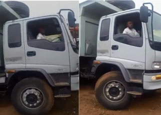 (VIDEO) 7-year-old boy driving a lorry like a pro emerges Kenyans never learn.