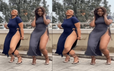 Again; lady caught exposing her ‘honey pot’ in a club parades acres of thighs with a friend while pantiless New juicy video (WATCH).