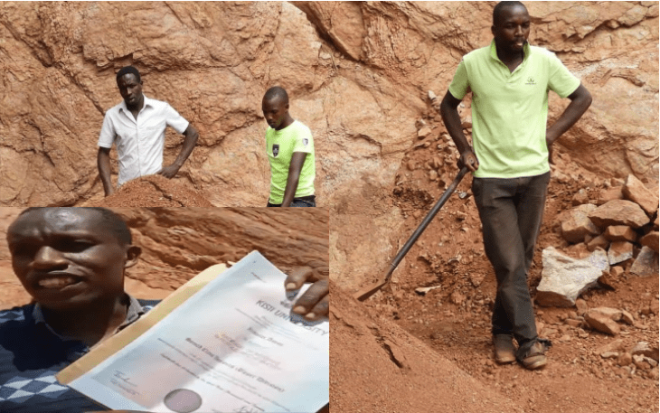 'Most of my workmates in quarry paying Ksh 100 daily have engineering degrees' Disappointed university graduate