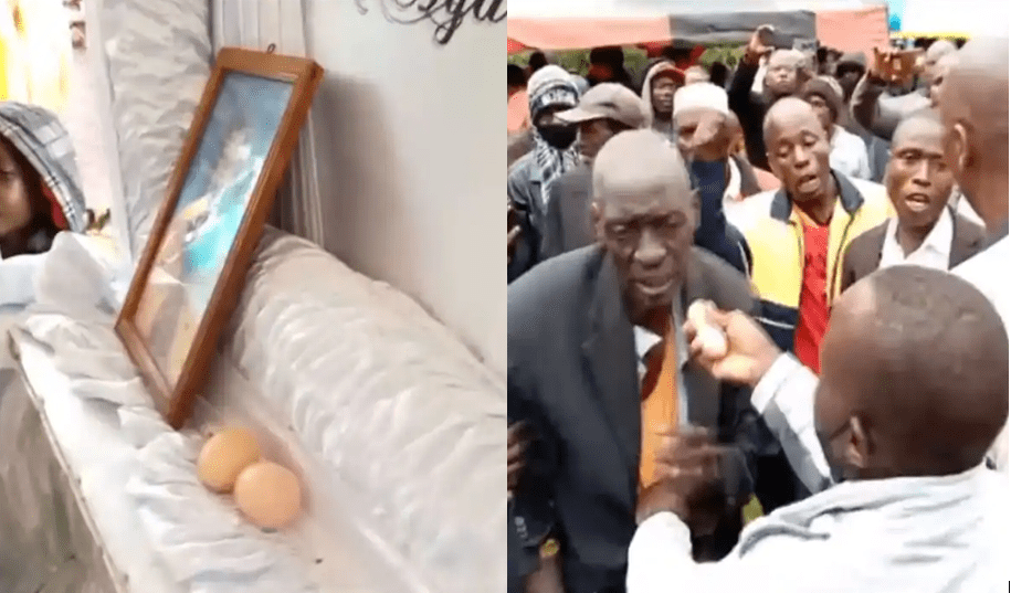 Kakamega funeral drama :Man Busted Putting Two Eggs Inside Coffin-"Witchcraft is Real "