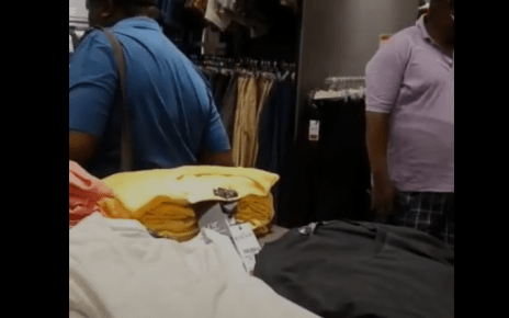 MARY KILOBI takes a video of her aging husband, FRANCIS ATWOLI, dancing while shopping in Egypt (VIDEO).