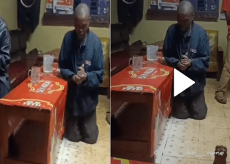 Interesting video of drunkards praying for Chang’aa and keg in a dingy bar lights up the internet – Never a dull day in Kenya (WATCH).