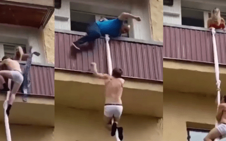 Bibi ya wenyewe ni sumu: Man runs for his dear life after he was busted in another mans Bedroom (VIDEO).