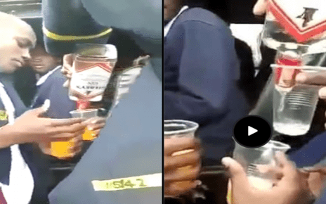 VIDEO Of Kenyan Secondary School Students Drinking Gilbeys In A Broad Daylight shocks parents