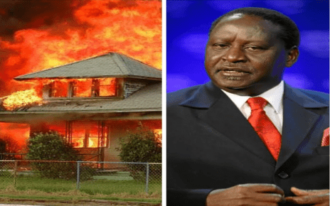 'Drama as Raila Rift valley ally House is Burnt Hours After a Bitter Exchange at Tirop' s Send-off