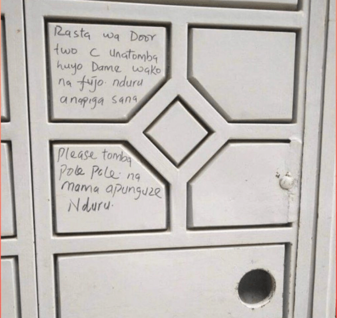 A nosy tenant who is tired of hearing uproarious moans coming from a neighbor's house was forced to make his grievances heard, however in unusual way.