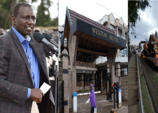 Is UHURU’s government planning to demolish RUTO’s Weston Hotel? Bulldozers spotted near the hotel