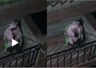 SHAME as single mother leaves 7-year-old daughter in the cold at night and goes clubbing – Neighbour shares heart-breaking video.