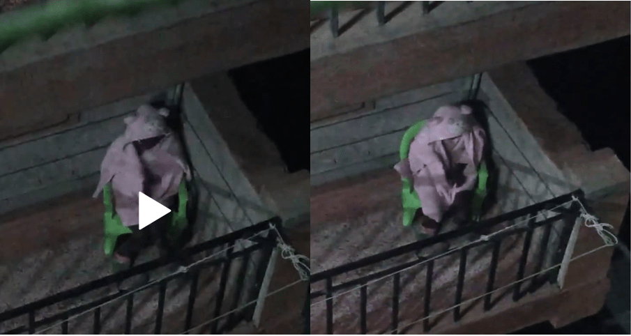 SHAME as single mother leaves 7-year-old daughter in the cold at night and goes clubbing – Neighbour shares heart-breaking video.