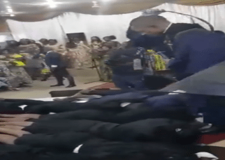 ‘Beating out sins’ – PASTOR caught on camera whipping his members like toddlers with an ‘anointed belt’ (VIDEO).