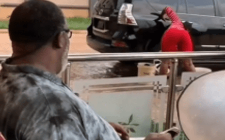MITHINKA LINTURI caught on camera salivating on maid’s juicy goodies while she was washing his high-end car – His wife should be worried (VIDEO).