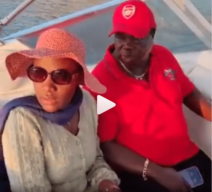 Soft life: MARY KILOBI shares a video cruising in a yacht with her MZEE husband, FRANCIS ATWOLI! -The mzee really enjoys life (WATCH).