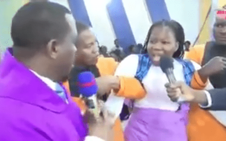Why is it easy to brainwash women? – See what this rogue PASTOR did to a woman in church (VIDEO)
