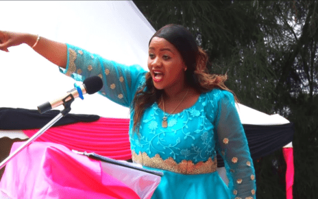 A video of notorious husband snatcher CATE WARUGURU leading praise and worship in church emerges (WATCH)